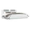 vidaXL Estrutura cama c/ cabeceira 160x200 cm derivados madeira branco