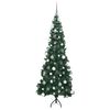 vidaXL &Aacute;rvore de Natal artificial de canto Verde 180 cm PVC e Metal