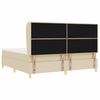 vidaXL Cama Box Springs com Colch&atilde;o Cinza Escuro 90x190 cm Creme