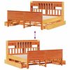vidaXL Cama com estante sem colch&atilde;o 150x200 cm pinho maci&ccedil;o