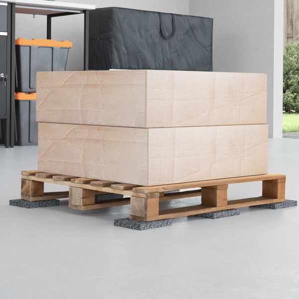 vidaXL Rolo de Borracha Preto Borracha