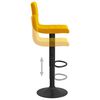 vidaXL Bancos de bar 2 pcs veludo amarelo mostarda