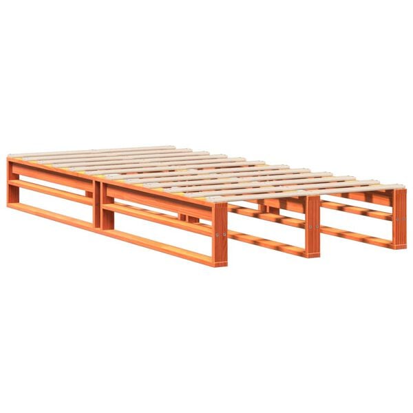 vidaXL Cama sem colch&atilde;o 90x200 cm pinho maci&ccedil;o castanho-mel