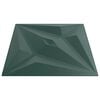 vidaXL Pain&eacute;is de parede 48 pcs Verde Estrela 50 x 50 cm Espuma XPS