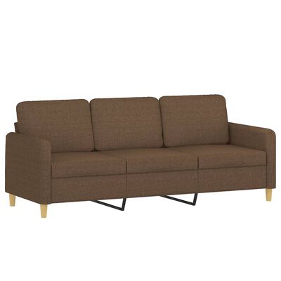 vidaXL 2 pcs conjunto de sofás com almofadões tecido castanho