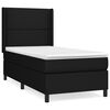 vidaXL Cama com molas/colch&atilde;o 80x200 cm tecido preto