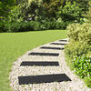 vidaXL Pedra Passo 6 pcs Preto 60,5 x 25 x 2 cm Borracha