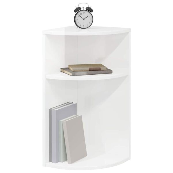 vidaXL Mesa de apoio Branco Brilhante 29,6 x 29,6 x 60 cm