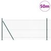 vidaXL Poste de Cerca Verde 50 x 0,8 m (malha de 25 x 25 mm) A&ccedil;o e PVC