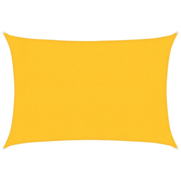 vidaXL Para-sol estilo vela 160 g/m&sup2; 3x5 m PEAD amarelo
