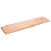 vidaXL Bancada p/ WC 120x30x(2-4) cm madeira maci&ccedil;a tratada castanho