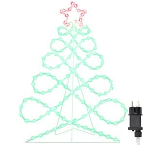 vidaXL Luz em Forma de &Aacute;rvore de Natal Multicolor 78 x 58 cm PVC