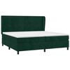 vidaXL Cama com molas/colch&atilde;o 200x200 cm veludo verde-escuro