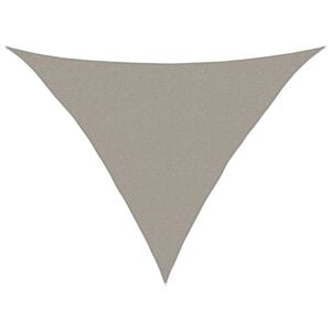 vidaXL Para-sol vela triangular 160 g/m&sup2; 2,5x2,5x3,5m PEAD cinza-claro