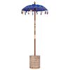 vidaXL Parasol Balin&ecirc;s com Base Azul 95 x 95 x 260 cm