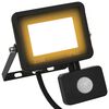 vidaXL Projetor c/ ilumina&ccedil;&atilde;o LED e sensor 20 W branco quente