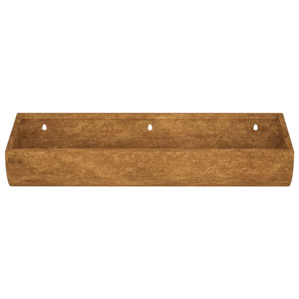 vidaXL Vaso/floreira de parede para jardim 50x16x10 cm a&ccedil;o corten