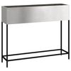 vidaXL Vaso Elevado para Jardim Prateado 100 x 26 x 82 cm
