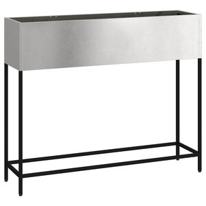 vidaXL Vaso Elevado para Jardim Prateado 100 x 26 x 82 cm