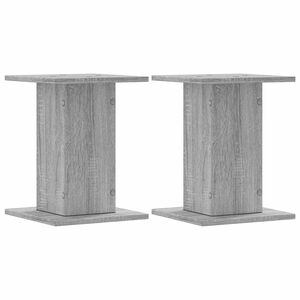 vidaXL Suportes de colunas 2 pcs derivados de madeira cinzento sonoma