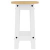 vidaXL 3 pcs conjunto de bar pinho maci&ccedil;o branco