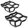 vidaXL Conjunto de 2 moldes de pavimento para jardim 42 x 42 x 4 cm