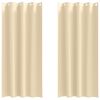 vidaXL Cortinas Blackout com Argolas 2 unid. Creme 225 x 140 cm