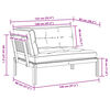 vidaXL Sof&aacute; de canto para jardim com almofad&otilde;es ac&aacute;cia maci&ccedil;a