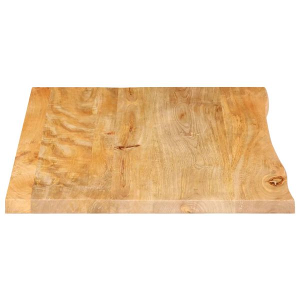 vidaXL Tampo de mesa c/ borda viva 90x60x2,5 cm mangueira maciça