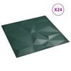 vidaXL Pain&eacute;is de parede 24 pcs Verde 50 x 50 cm Espuma XPS