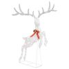 vidaXL Rena voadora Natal decorativa 120 luzes LED branco frio branco