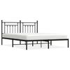 vidaXL Estrutura de cama com cabeceira 160x200 cm metal preto