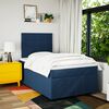 vidaXL Cama boxspring com colch&atilde;o 120x190 cm tecido azul