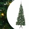 vidaXL &Aacute;rvore de Natal artificial de canto Verde 180 cm PVC e Metal