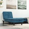vidaXL Chaise longue veludo azul