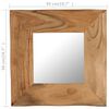 vidaXL Espelho de parede 50x50 cm madeira de ac&aacute;cia maci&ccedil;a