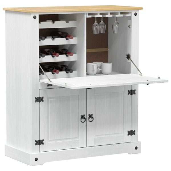 vidaXL Arm&aacute;rio de Vinho Branco 97 x 45 x 114 cm