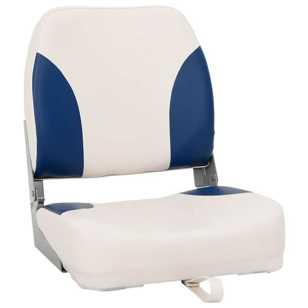 vidaXL Conjunto de 1 assento barco dobr&aacute;vel 41x36x48 cm azul e branco