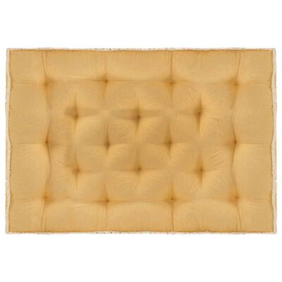 vidaXL Almofadão para sofá de paletes 120x80x10 cm amarelo