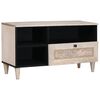 vidaXL Gabinete para TV com gaveta Branco Descolorido 80 x 33 x 46 cm