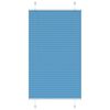 vidaXL Azul Plissada Cega 75x150 cm Largura Tecido 74,4 cm Poli&eacute;ster