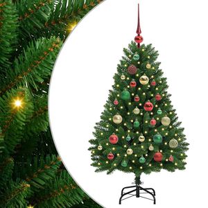 vidaXL &Aacute;rvore de Natal Artificial 120 cm 150 LED Branco quente Verde