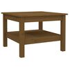 vidaXL Mesa de centro 55x55x40 cm pinho maci&ccedil;o castanho mel