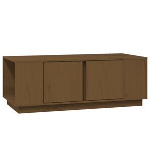 vidaXL Mesa de centro 110x50x40cm madeira de pinho maci&ccedil;a castanho mel