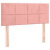 vidaXL Cama box spring c/ colch&atilde;o/LED 90x190 cm veludo rosa