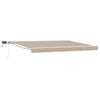 vidaXL Estrutura de Toldo Manual com LEDs Bege e Branco 4 &times; 3,5 m