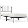 vidaXL Estrutura de cama com cabeceira 90x200 cm metal preto