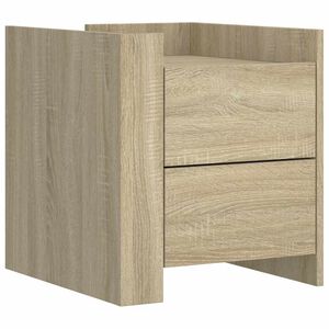 vidaXL Mesa cabeceira 45x50x50 cm derivados de madeira carvalho sonoma