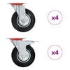 vidaXL 8 pcs rodas girat&oacute;rias 125 mm