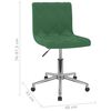 vidaXL Cadeiras de jantar giratorias 2 pcs veludo verde-escuro